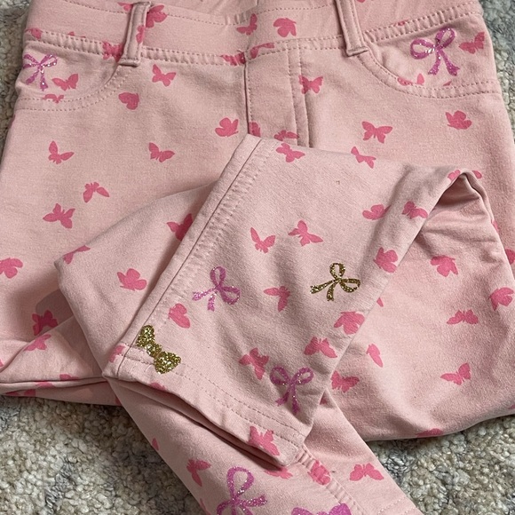 Butterfly pink jagging’s from Joe fresh size 5T with added sparkle bows - Picture 10 of 10